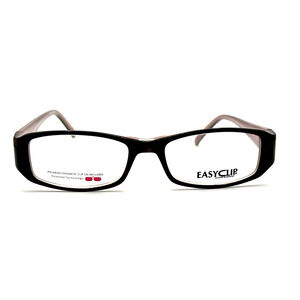 EASYCLIP EC121 BROWN EYEGLASSES SUNGLASSES FRAMES 49-16-135